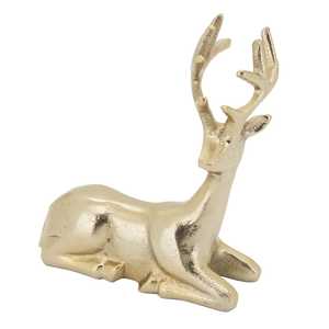 Adornos Navideños Modernos de Reno en Latón Dorado - Decoración de Mesa Personalizable y Ecológica para Navidad y Año Nuevo - Product Image 4