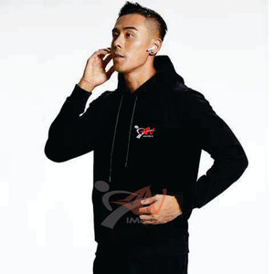 เสื้อฮู้ดแบบสวมศีรษะสำหรับผู้ชาย,เสื้อฮู้ดแบบมีความยืดหยุ่นพิมพ์โลโก้ได้ตามต้องการ - Product Image 4