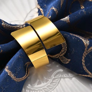 Elegante servilletero de oro y plata para Decoración de mesa de lujo, fiestas de boda, eventos, Hotel, comedor, diseño elegante de doble tono - Product Image 5