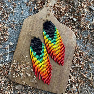 Hot Sale Bohemian Elegant <b>Long</b> Tassel <b>Earrings</b> for Ladies Fashionable Colorful Drop Ear Jewelry Handmade - Product Image 2