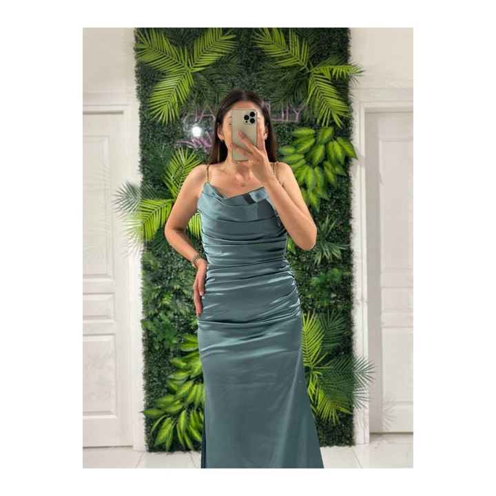 Green Chain Strap Draped Fish New Season Evening Dress Rk5054 5054