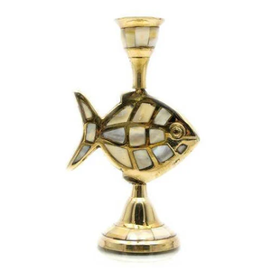 Bougeoir soleil en laiton avec incrustation de nacre nouvelle collection de produits de décoration fabricant et exportateur indien fait à la main - Product Image 5