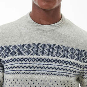 Pull en maille personnalisé à manches longues en coton et polyester, matelassé, épais, coupe ajustée, respirant, pour homme, hiver - Product Image 6