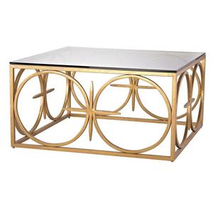 Mesa Auxiliar Moderna de Metal para Sala de Estar, Estilo con Patas de Metal Plateado, Redonda, Decorativa para el Hogar - Product Image 1