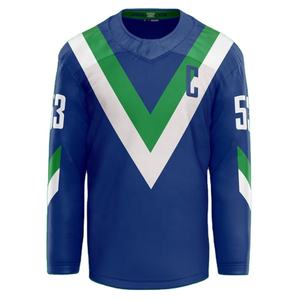 Nouveau style de bâton de hockey sur glace en carbone super léger provenant d'un fabricant réel, maillot de hockey sur glace, design uni, 100% polyester, séchage rapide - Product Image 5