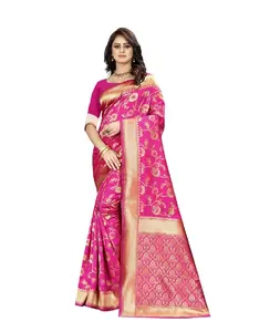 Ấn Độ truyền thống mặc Bollywood phong cách georgette Saree nam Ấn Độ phong cách kanjipuram lụa Saree và banarasi lụa Saree