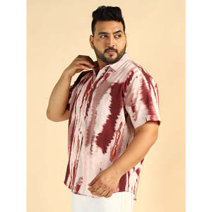 เสื้อเชิ้ตผู้ชาย Amanush ไซส์ใหญ่ ลายไทได ลายทาง สไตล์ลำลอง แขนสั้น ทรงปกติ ผ้าทอ ลายบาติก ปกเสื้อพับได้ สำหรับฤดูร้อน - Product Image 3