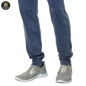 Manufacturer Made Custom Logo Acid Wash <b>Jogger</b> Long Drawstring Cotton and <b>Polyester</b> Breathable Acid Washed <b>Jogger</b> - Product Image 2