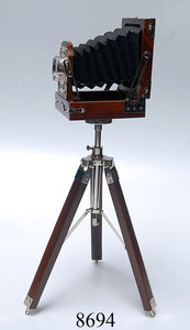 กล้องถ่ายภาพโบราณแบบโปรเจคเตอร์ ของตกแต่งบ้าน วินเทจ ทำจากไม้และโลหะ สำหรับตกแต่งภายในและภายนอก - Product Image 5