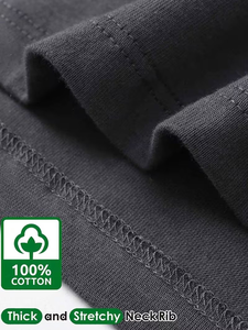 T-shirt homme en coton 100% premium, coupe oversize, manches courtes, design personnalisé, épaules tombantes, haute densité (GSM), fabrication Bangladesh. - Product Image 5