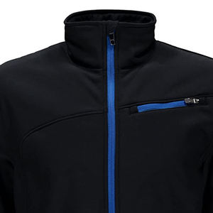 Meilleures ventes Vestes softshell décontractées pour hommes en toile col montant fermeture éclair complète Services OEM personnalisés - Product Image 6