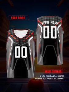 Nom et numéro Basketball Débardeur Respirant Polyester Casual Wear Idéal pour les activités de plein air Running Training & Parties - Product Image 4