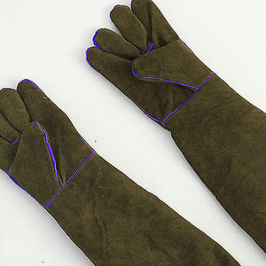 Guantes de Soldadura de Cuero Dividido al por Mayor, Resistentes al Calor, Impermeables, para Manipulación de Animales, de Manga Larga, Personalizables - Product Image 3