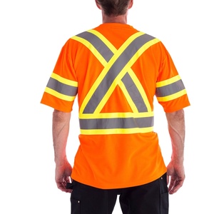 Camiseta de Seguridad de Alta Visibilidad para Hombre, Reflectante, para Construcción y Trabajo en Carreteras, Transpirable, de Malla, de Secado Rápido, con Múltiples Bolsillos - Product Image 2