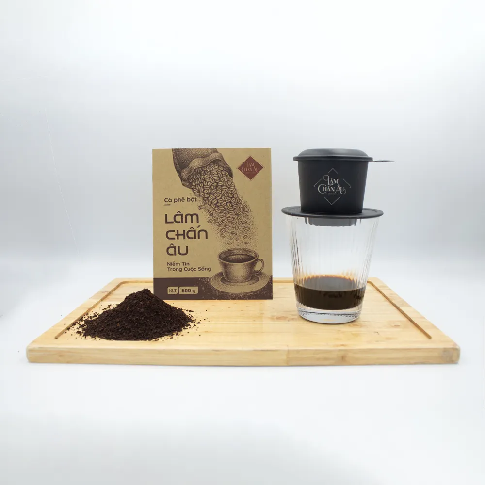 Café de caja marrón al por mayor que se usa como café en polvo, embalaje personalizado de buena calidad, uso con agua hirviendo, superventas de Vietnam