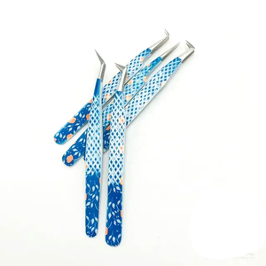 Pinzas de pestañas con punta de fibra de etiqueta privada, pinzas de extensión de pestañas con volumen de punta de fibra con logotipo personalizado - Product Image 3