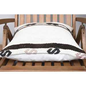 Almohada de lana Kilim Beige de 18x18 pulgadas, cojín esponjoso rústico de lujo, tejido Vintage con estampado, respetuoso con el medio ambiente, antideslizante, extraíble - Product Image 5