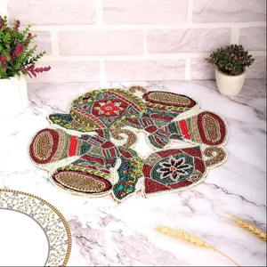 Multicolor Glass <b>Beaded</b> <b>Placemat</b> for Parties and Functions Best Theme Design for Mats & Pads - Product Image 1