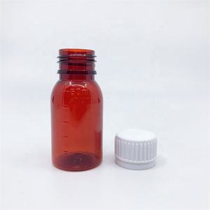 Venta directa de fábrica, botella de jarabe de PET de grado médico de 50ml, Color marrón a prueba de luz con marcas graduadas para medicina líquida - Product Image 3