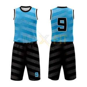 Set di abbigliamento sportivo in maglia da basket ad asciugatura rapida uniforme da uomo di Design superiore da uomo MAXFIT