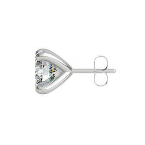 Pendientes de Aro Redondos de Plata de Ley 925 CLARA con Diamante, Pendientes de Aro Modernos en Oro Rosa para Hombre, Regalo para Hombres y Niños - Product Image 1