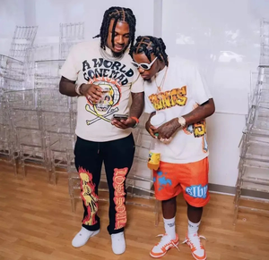 กางเกงจ็อกเกอร์ทรงขาบานสไตล์สตรีทแวร์สำหรับผู้ชาย ปี 2026 พิมพ์ลายโลโก้โครงกระดูกแบบนูน 3 มิติ กางเกงวอร์มทรงขาบานซ้อนสำหรับผู้ชาย - Product Image 6