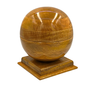 Urna Esférica de Madera Estilo Americano Marca Lavihexco al por Mayor para Cenizas de Adultos, de Vietnam, con Empaque Personalizado, Artículos Funerarios - Product Image 1