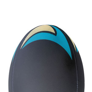 Ballon de rugby en cuir noir de taille officielle en gros, design personnalisé, dernier modèle pour les sports de plein air, ballon de rugby personnalisé avec poids - Product Image 4