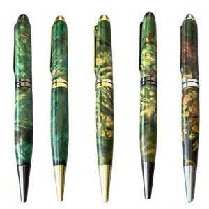 Bolígrafo de resina personalizado para Escuela de Negocios, bolígrafo de madera estabilizado promocional con logotipo personalizado, Colección PrintedSapphire - Product Image 1