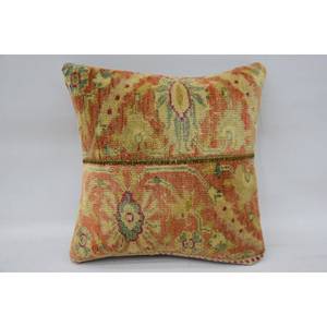 Multicolor Bohemian Wool Patchwork Kantha 12x12 Inch Woven Decorative <b>Pillow</b> with Vintage Pattern - Product Image 1