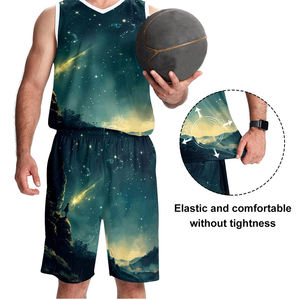 Buena venta de ropa deportiva entrenamiento baloncesto camisetas conjuntos equipo Club sublimación diseño baloncesto uniforme - Product Image 5