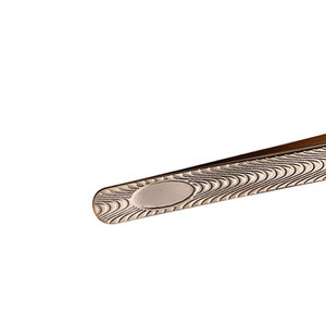 Pinzas de pestañas de acero inoxidable, pinzas para instrumento de belleza con logotipo personalizado, Color sólido, venta al por mayor - Product Image 5