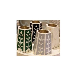 Latest Design Bone Inlay Candle <b>Holder</b> Best 3 Piece Tabletop <b>Tealight</b> Other Candle <b>Holders</b> Decorate Bone Inlay Candle <b>Holder</b> - Product Image 3