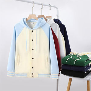 Vestes Versity College personnalisées grande taille pour hommes vestes universitaires vierges en gros vestes universitaires OEM avec logo personnalisé vestes universitaires pour hommes avec lettre simple - Product Image 2