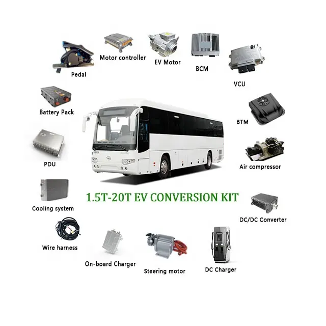 Xe buýt EV chuyển đổi Kit 80kw 48V không đồng bộ AC động cơ kéo động cơ xe điện EV chuyển đổi cho xe buýt thuyền xe tải