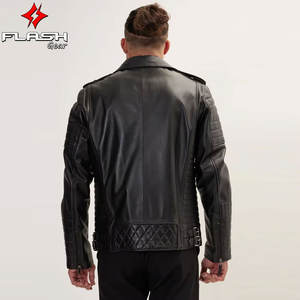 Nouvelle arrivée, veste en cuir matelassée de qualité supérieure, style moto, Falcon, vêtements de moto élégants, vêtements d'extérieur pour hommes, service OEM personnalisable - Product Image 2