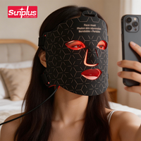 Nouveau Masque Facial LED Portable à Lumière Bleue et Rouge pour la Beauté du Visage, Étanche, Prise US, Vente en Gros Chine