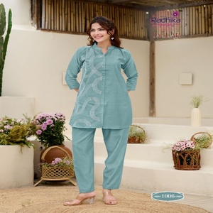 Nouvelle Arrivée Vertican Avec Broderie Ensemble Co-Ord Fabricant Et Fournisseur De Surat Au Prix De Gros - Product Image 1