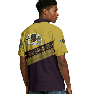 ไอโอต้า ฟี เธต้า 1963 เสื้อโปโลสหพันธ์นักศึกษากรีกผู้ชายปักลายผ้าฝ้ายพรีเมี่ยมแขนสั้น - Product Image 5