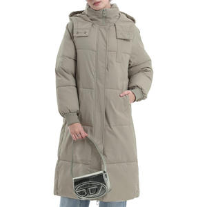 Veste d'hiver pour femme personnalisable, doudoune longue, cristal respirant, réversible, rembourrage en coton, coupe-vent, bomber, vêtements d'extérieur - Product Image 6