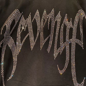 Unisex Custom Full Rhinestone <b>Hoodie</b> 100% Cotton French Terry Heavy Weight Winter Screen Printed Logo Hooded <b>Men's</b> Winter - Product Image 4