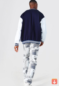 Streetwear décontracté personnalisable pour hommes Veste universitaire en laine Bomber à la mode Service OEM en toile de haute qualité - Product Image 3