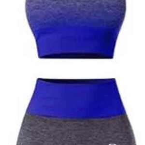 Conjunto de Ropa Deportiva de Punto sin Costuras para Mujer, 2 Piezas, Leggings Deportivos de Cintura Alta y Conjunto de Sujetador Deportivo, Oferta - Product Image 3