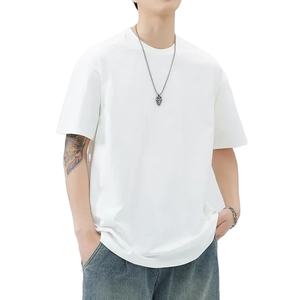 Camiseta de Algodón de Manga Corta para Hombre, Verano 2026, Estilo Americano, Cuello Redondo, Ajuste Holgado, Capa Base Interior de Manga Larga - Product Image 3