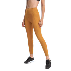 Leggings de yoga taille mi-haute sans coutures pour femme, coupe en V, en coton biologique et bambou, ajustement sculptant, respirant et écologique - Product Image 2