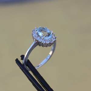 Bague ovale en argent sterling avec pierre de naissance de mars, pierre précieuse naturelle, bijoux pour femmes, cadeau - Product Image 2