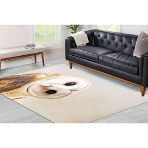 Owl Photo <b>Rug</b>: Non-Slip Accent <b>Rug</b>, Office Decor,<b>Chenille</b> <b>Rug</b> - Product Image 5