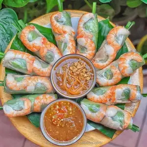 越南传统食品宣纸新鲜春卷包装纸/无麸质宣纸春卷价格便宜
