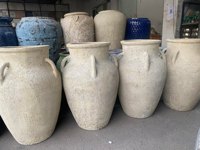 Vietnam grands Pots de jardin modernes en céramique émaillée Collection Atlantique décoration de la maison et de l'extérieur trous Pots de fleurs jardinières UNI EXIM