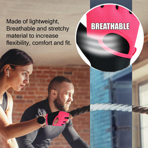 Gants de gymnastique sans doigts en cuir synthétique pour les sports de plein air Protection de la paume d'entraînement légère Conception respirante pour - Product Image 3